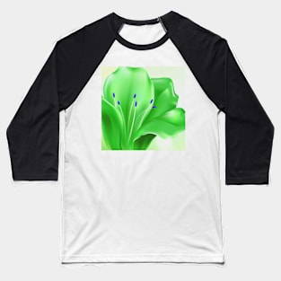 Floral Art - Green Baseball T-Shirt